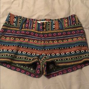 Multicolored woven shorts